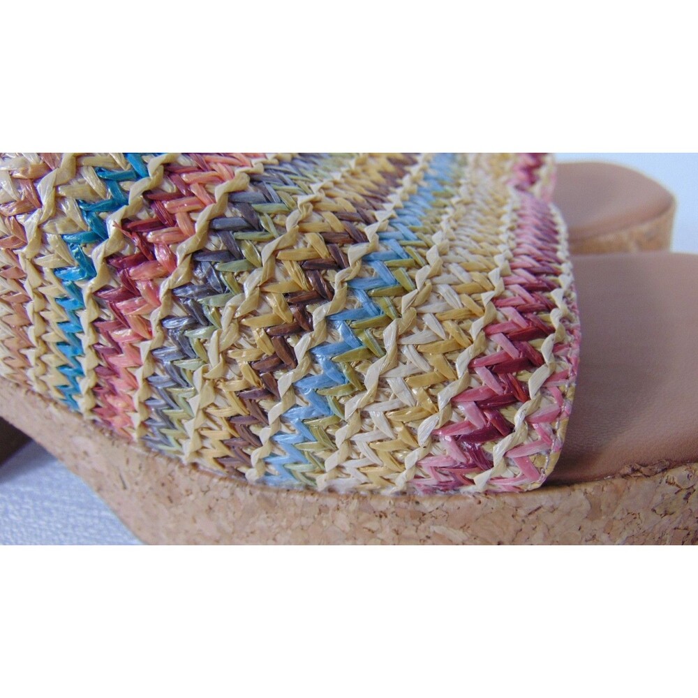 Steve Madden Canary Womens 11M Platform Sandals Raffia Chunky Slip On Mule 11 M - Picture 7 of 10